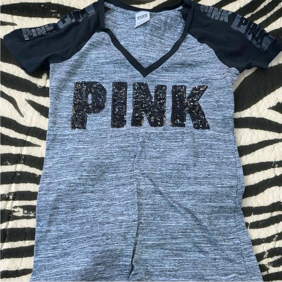 BUNDLE PINK Victoria's Secret Charcoal and Black zip up Hoodie Set - Picture 2 of 3